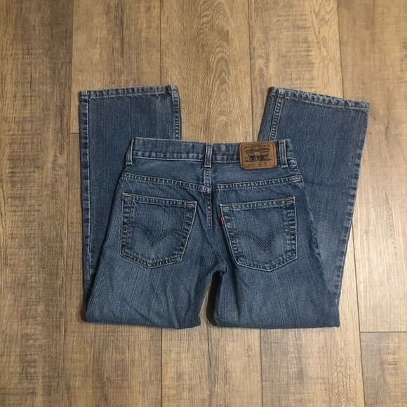 levi 527 boys jean 10 regular fit bootcut Mid rise blue denim pant 25x24 - Picture 2 of 5